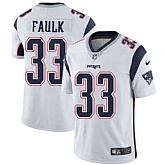 Nike New England Patriots #33 Kevin Faulk White NFL Vapor Untouchable Limited Jersey,baseball caps,new era cap wholesale,wholesale hats